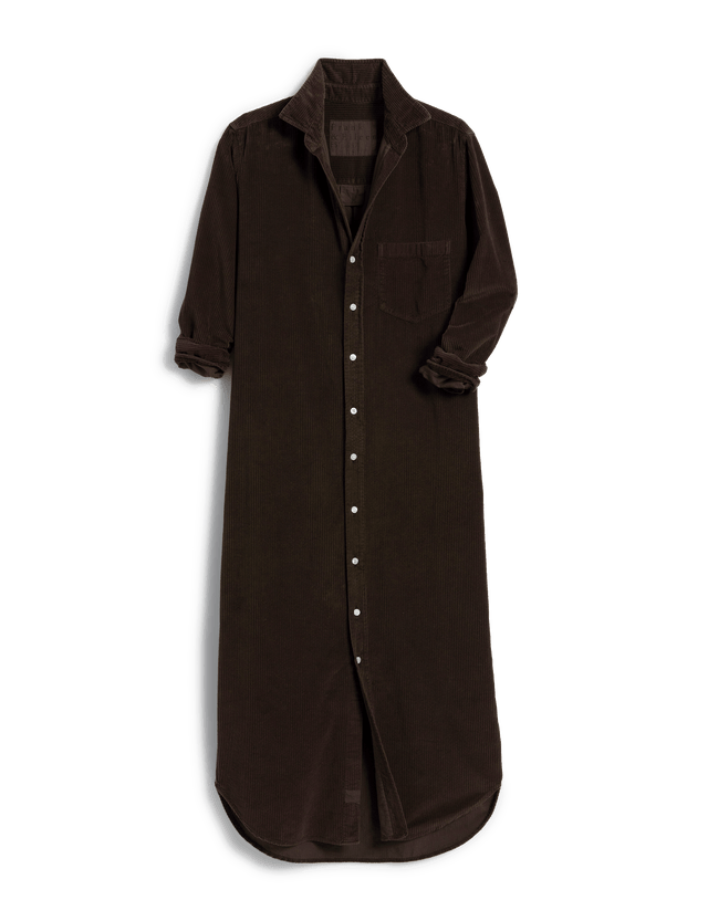 Frank  & Eileen -  Rory Maxi Shirtdress - Espresso