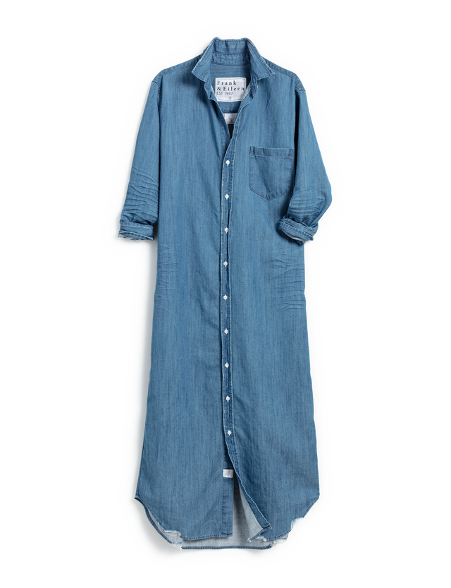 Frank & Eileen - Rory Maxi Shirtdress - Vintage Stonewashed Indigo