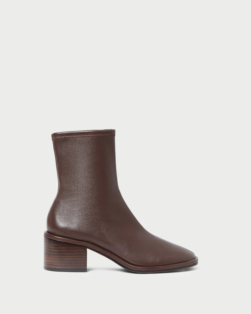 Loeffler Randall - Roxy Stretch Ankle Bootie w Block Heel - Espresso
