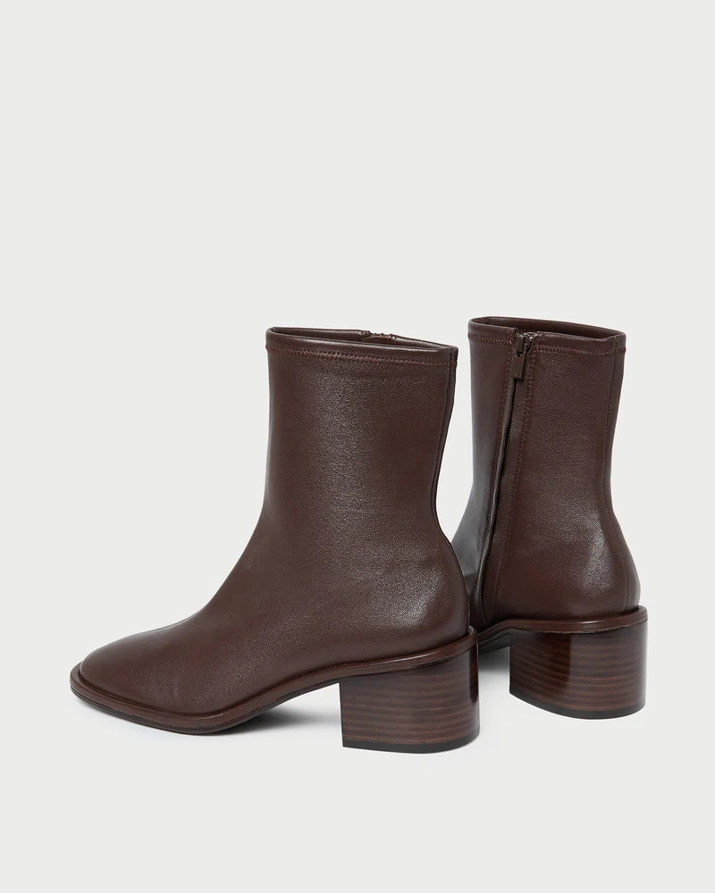 Loeffler Randall - Roxy Stretch Ankle Bootie w Block Heel - Espresso