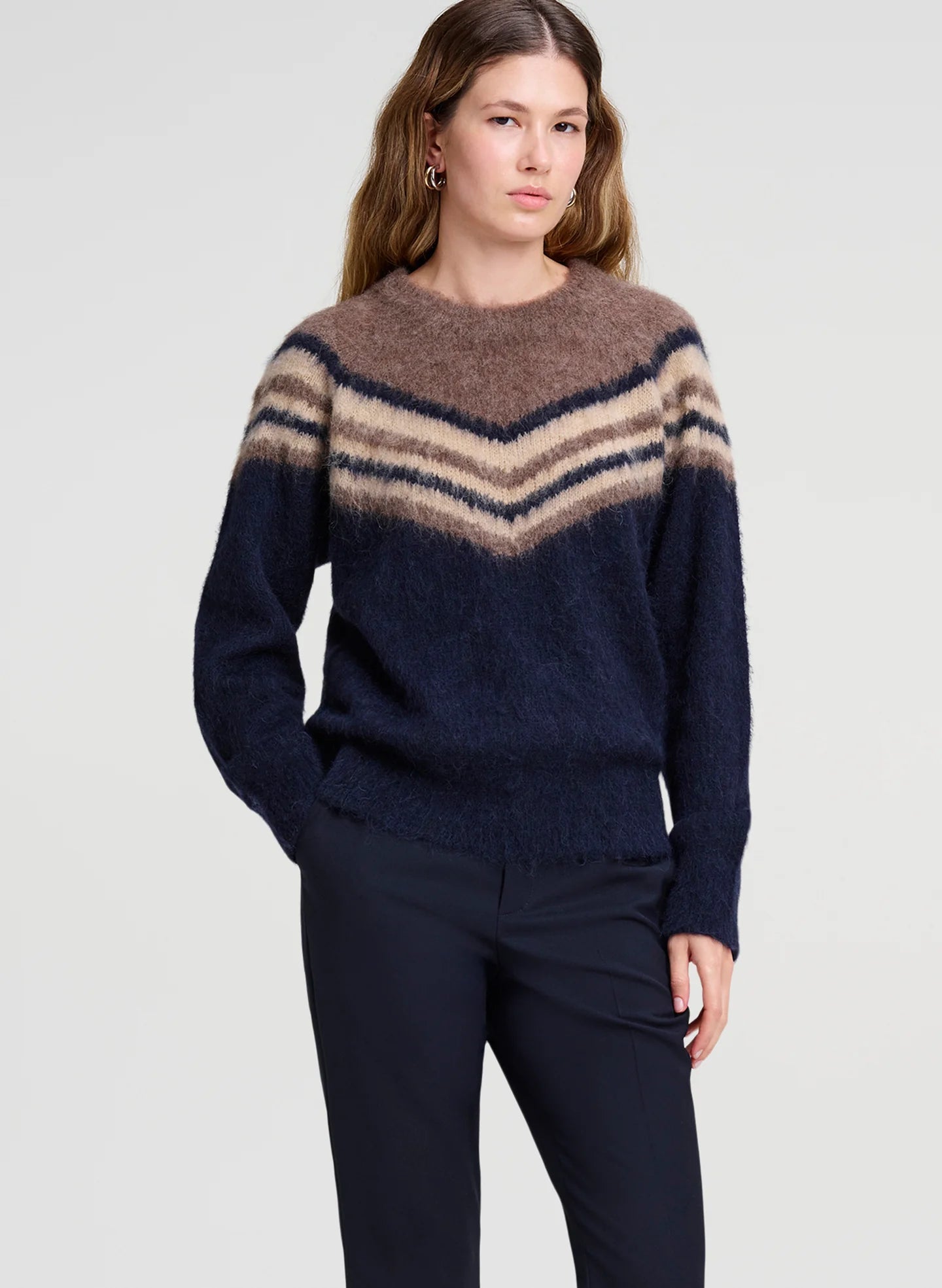 A.L.C.- Sarah Sweater- Dark Taupe Combo