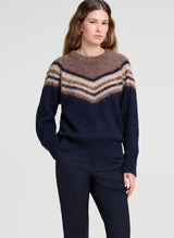 A.L.C.- Sarah Sweater- Dark Taupe Combo