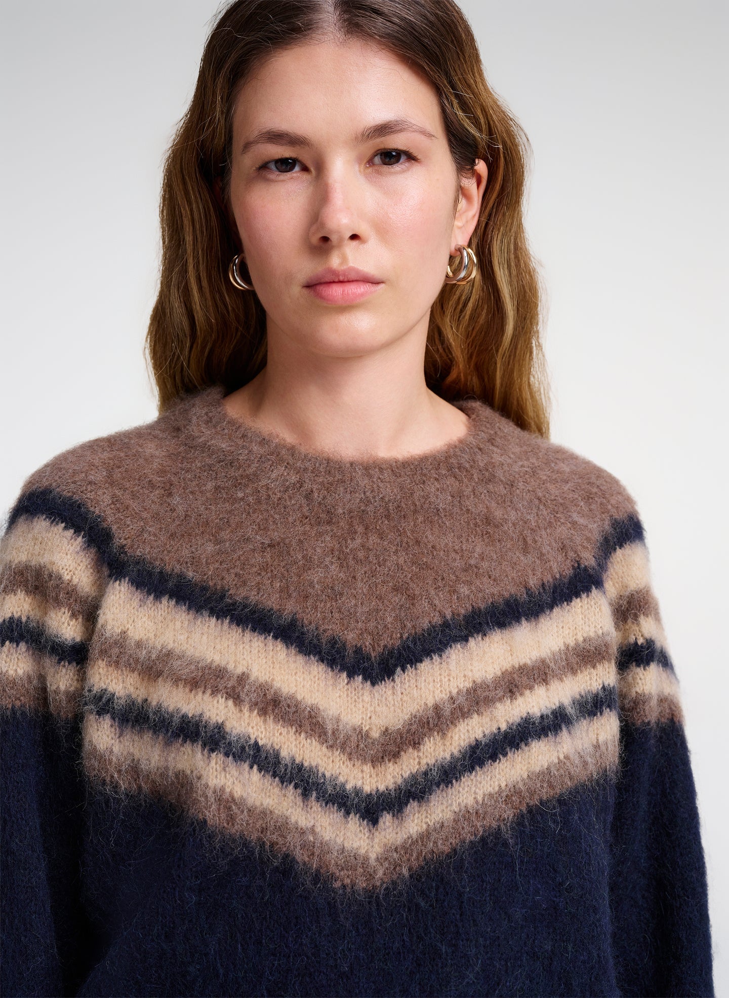 A.L.C.- Sarah Sweater- Dark Taupe Combo