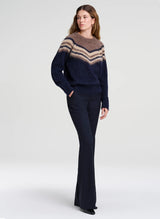 A.L.C.- Sarah Sweater- Dark Taupe Combo