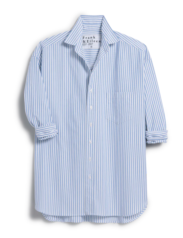 Frank & Eileen Shirley button up shirt sky stripe