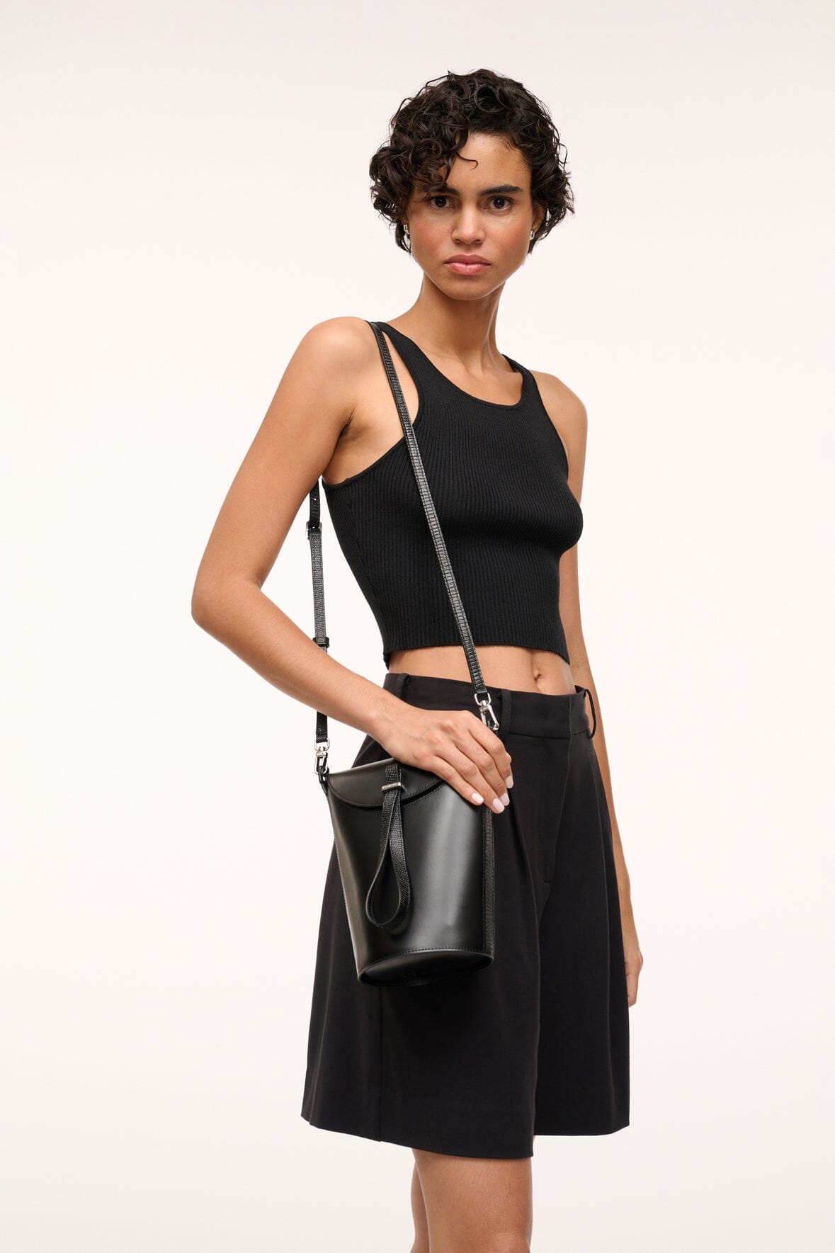 STAUD - Phoebe Convertible Bucket Bag - Black