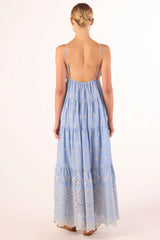 MISA - Louka Dress - Periwinkle Scallop