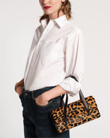 Frances Valentine - Small Slim Leopard Printed Haircalf Tote - Camel/Black