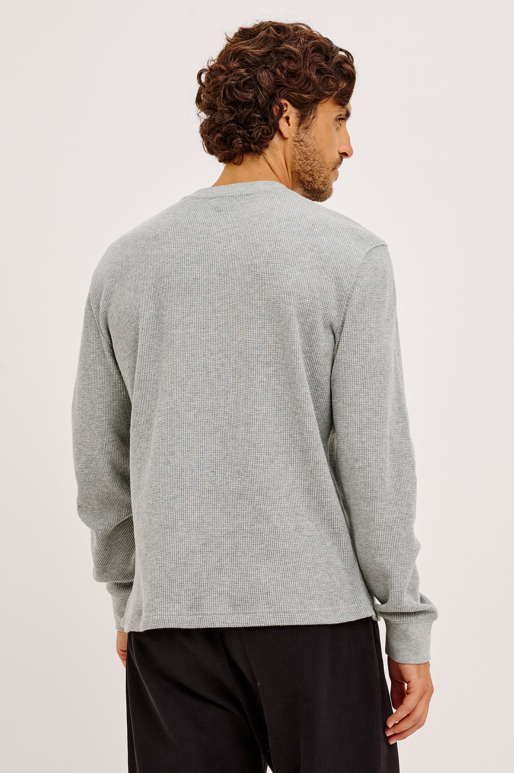 Rails- Smith Thermal Long Sleeve- Heather Grey