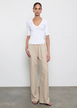 Enza Costa Textured Rib Half Sleeve U