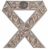 Sabina Savage - The Scrimshaw Skeleton Silk Ribbon -  Large (4"x63")