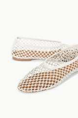 STAUD Women's Alba Ballet Flat in Paper Netting