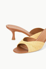 STAUD Brigitte Mule in Natural Raffia