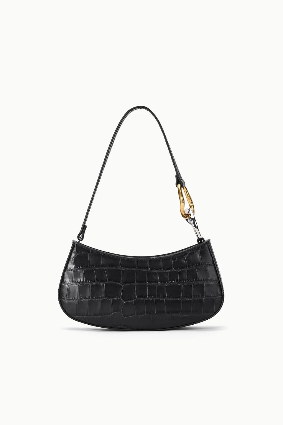 Staud- Ollie Bag- Black Croco