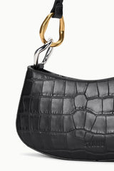 Staud- Ollie Bag- Black Croco