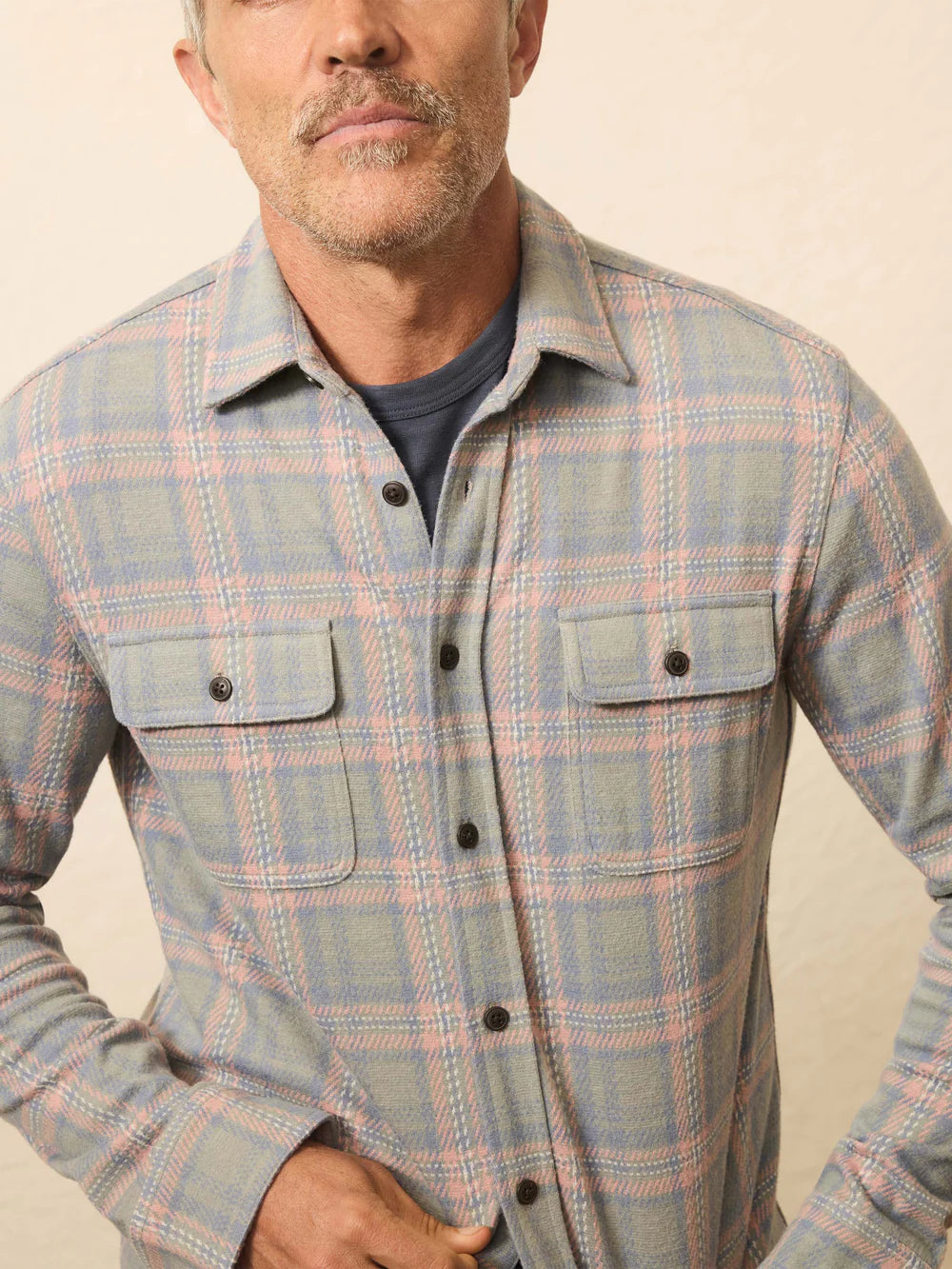 Faherty - Legend Sweater Shirt - Forest Rose Plaid