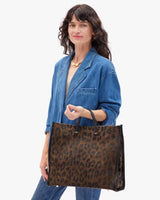 Clare V. Simple Tote Pablo Cat Suede -Cocoa One Size