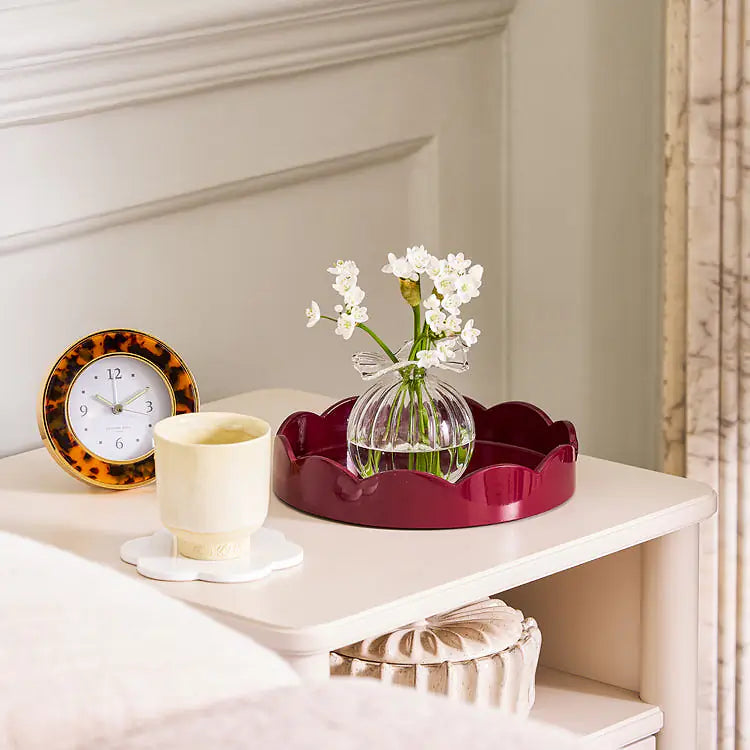 Addison Ross- 8.5x8.5 Scalloped Tray- Cherry