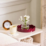 Addison Ross- 8.5x8.5 Scalloped Tray- Cherry