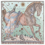 Sabina Savage - The Celestial Steed Silk Twill 42 - Celadon/Salt