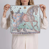Sabina Savage - The Celestial Steed Silk Twill 42 - Celadon/Salt