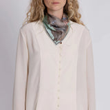 Sabina Savage - The Celestial Steed Silk Twill 42 - Celadon/Salt
