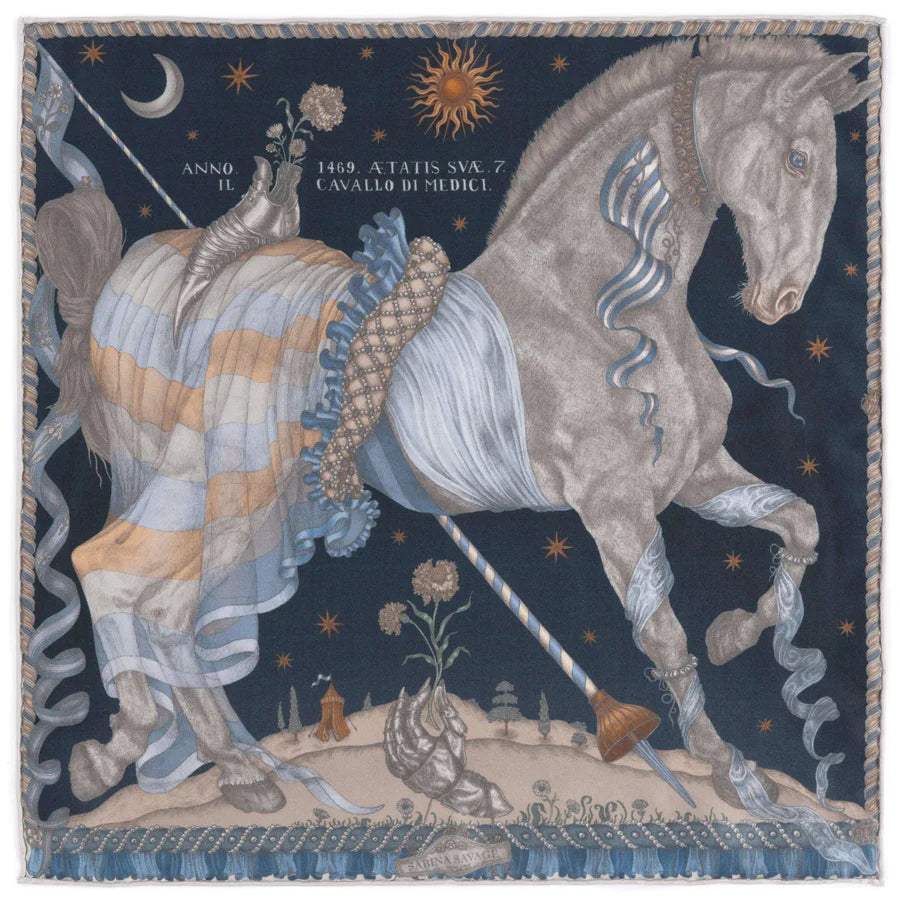 Sabina Savage - The Celestial Steed Silk Twill 42 - Mercury/Moonstone