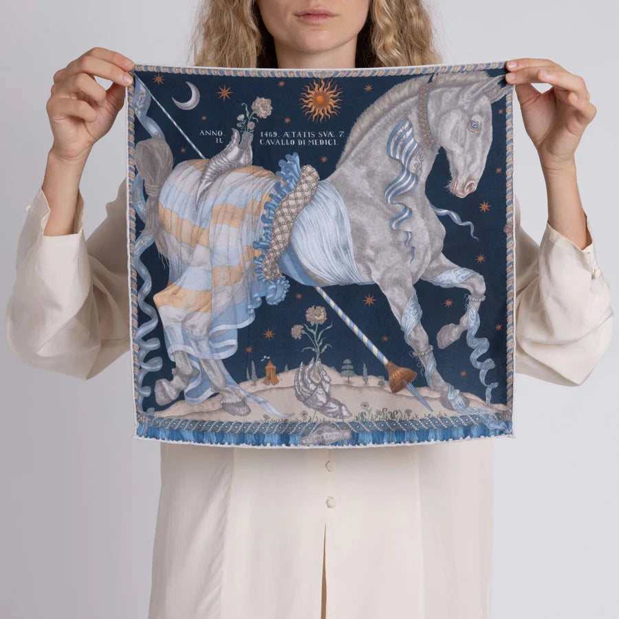 Sabina Savage - The Celestial Steed Silk Twill 42 - Mercury/Moonstone