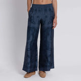 Sabina Savage - The Celestial Steed Loose Silk Lounge Trousers - Mercury/Moonstone