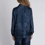 Sabina Savage - The Celestial Steed Silk Oxford Shirt - Mercury/Moonstone