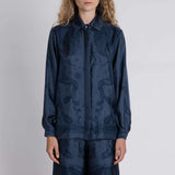 Sabina Savage - The Celestial Steed Silk Oxford Shirt - Mercury/Moonstone
