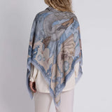 Sabina Savage - The Glass Swan Cashmere Shawl 135 - Crystal/Calcite