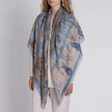 Sabina Savage - The Glass Swan Cashmere Shawl 135 - Crystal/Calcite