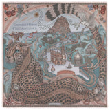 Sabina Savage - The Medici Cheetah Cashmere Shawl 135 - Morello/Mint