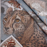Sabina Savage - The Medici Cheetah Silk Twill 90 - Musk/Maraschino
