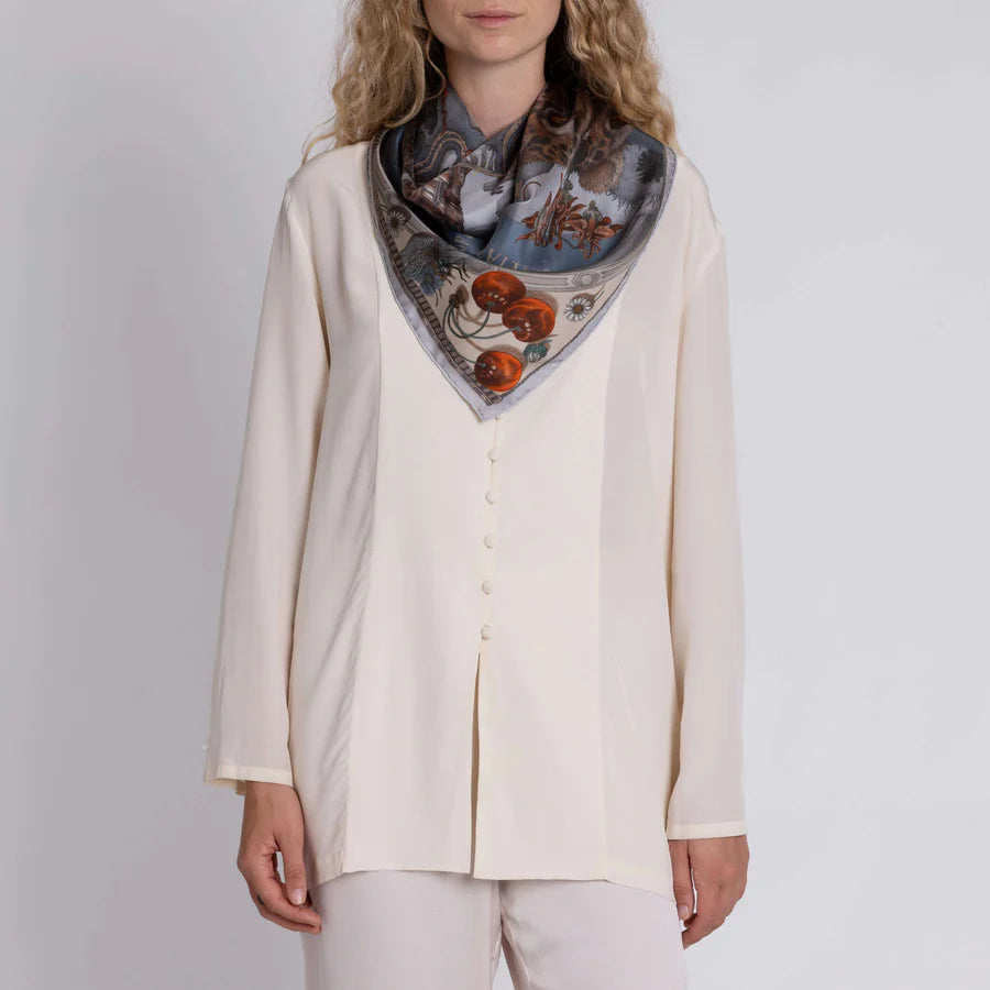 Sabina Savage - The Medici Cheetah Silk Twill 90 - Musk/Maraschino