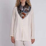 Sabina Savage - The Medici Cheetah Silk Twill 90 - Musk/Maraschino