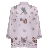 Sabina Savage - The Medici Cheetah Cotton/Silk Shirt - Morello/Mint