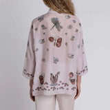 Sabina Savage - The Medici Cheetah Cotton/Silk Shirt - Morello/Mint