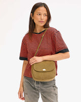 Clare V. - Turnlock Louis Bag - Oat Suede