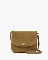 Clare V. - Turnlock Louis Bag - Oat Suede