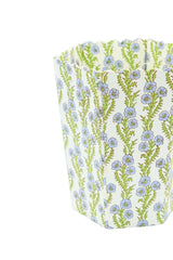 Inner Child Scallop Waste Bin in Forget Me Not Blockprint