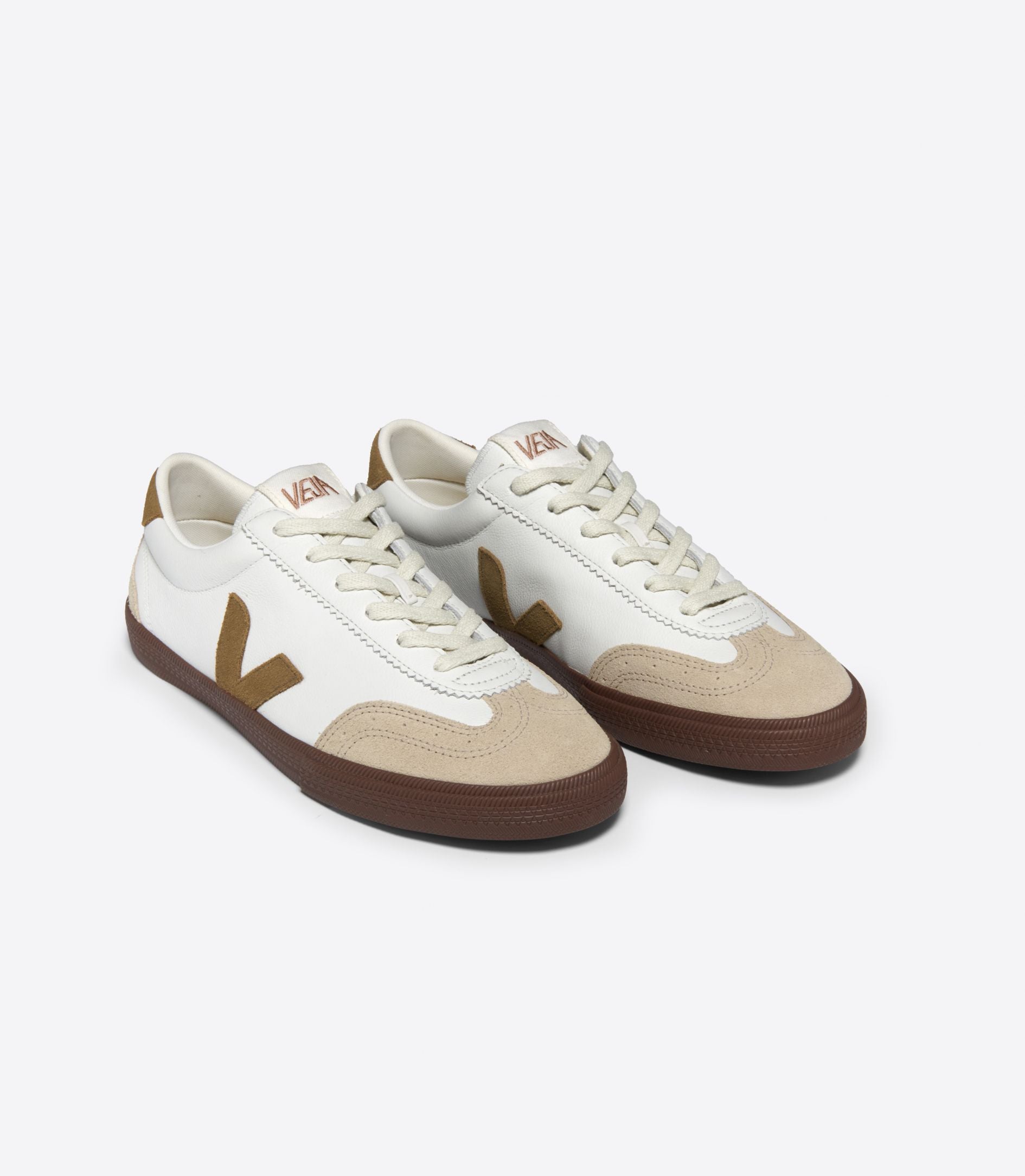 VEJA - Volley Leather Sneaker - White Tent Bark