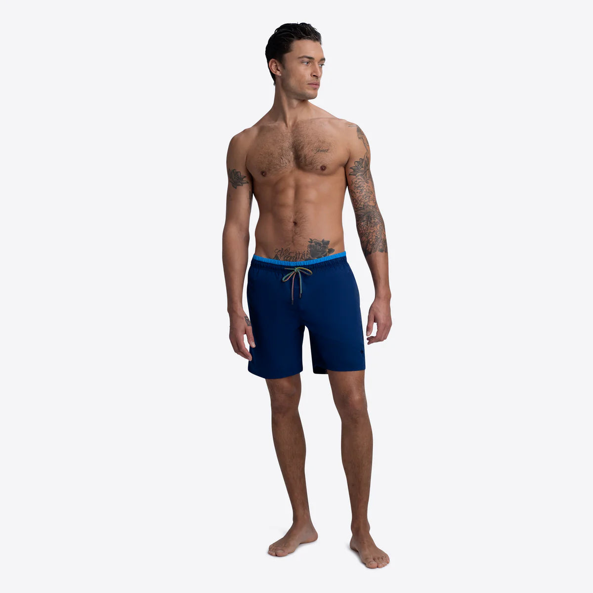 Bugatchi - Quinn Solid Navy Swim Trunks