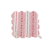 Juliska - Villa Stripe Oven Mitt & Pot Holder 2pc Set - Red/White