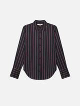 Frame - The Standard Shirt in Navy Stripe Multi