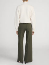 FRAME - The Slim Palazzo Trouser Modernist - Military Green