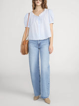 FRAME - The Serene Top - Powder Blue Multi