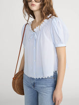 FRAME - The Serene Top - Powder Blue Multi