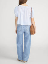 FRAME - The Serene Top - Powder Blue Multi